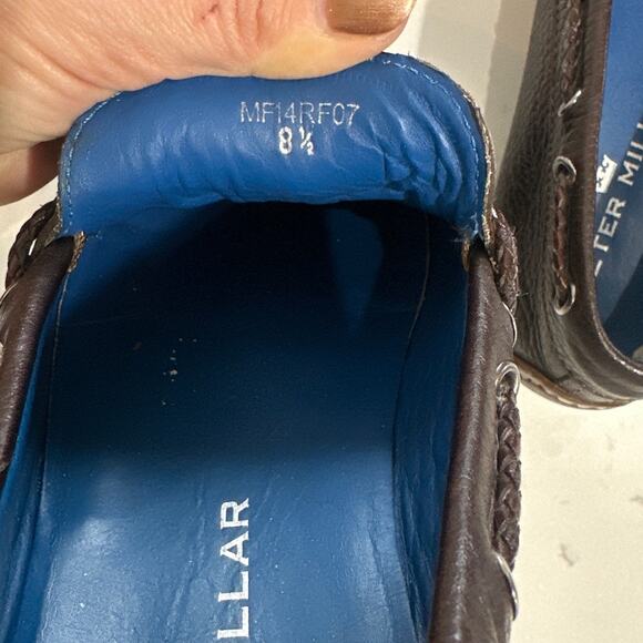 Peter Millar Brown Leather Tassel Loafers Driving Shoes Men's Size 8.5, EUC - Picture 7 of 8